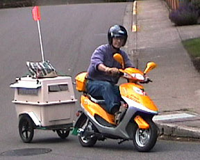 electric scooter with trailer